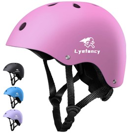 Lyefancy Kids Bike Helmet, Toddler Helmet for 2-13 Years Old Boys Girls, Children Helmet Adjustable Kids Helmet for Cycling, Biking, Scooter, Skating (Pink, M)