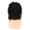 80s Short Black Curly Wig for Men,Long Curly Synthetic Wig