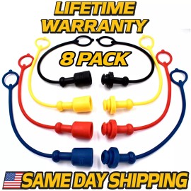 HD Switch (8 Pack) Hydraulic Fitting Cap & Plug 3/8 fits Deere 385A 447 448 485 485A