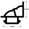 Smart Bifold Door Gasket Seal Bi-Folding Rubber Black AE272 (PER