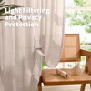 YoungsTex Short Natural Linen Curtains 45 Inch Length 2 Panels