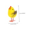 Ciieeo 4Pcs Flocked Chick Toys Cute Desktop Adornment Plush Easter
