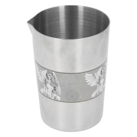 Cocktail Mixing Cup 304 Stainless Steel Rust Proof Vintage Print Bartending Cup for Bar Home L Type 1
