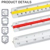 Scale Ruler 30cm Scale Ruler Architect Plastic Scale Rule Grooves
