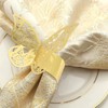 30pieces Napkin Rings,Hollow-out Butterfly Paper Napkin Buckles,Reflective Glossy Napkin Ring