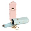 Pack of 2 Lipstick Case with Keyring, Lightweight Clip-on Lipstick