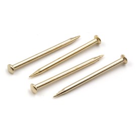 Design61 100 x Steel Pins Steel Nails Skirting Board Pins Nail 1.5 x 30 mm Brass-Plated