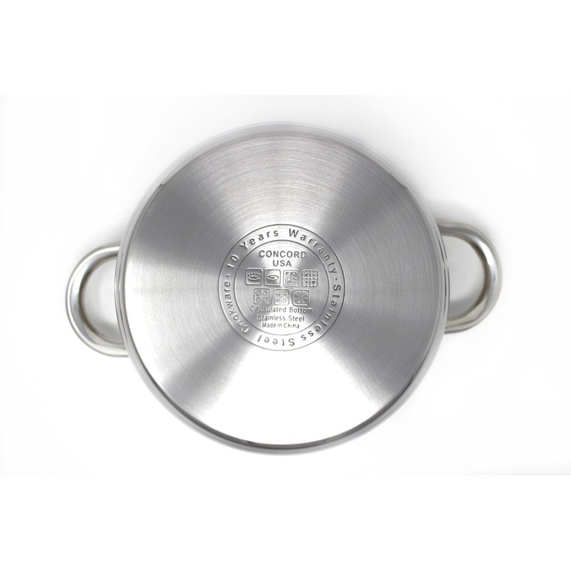 Concord Cookware 7-Piece Stainless Steel Cookware Set, includes Pots and