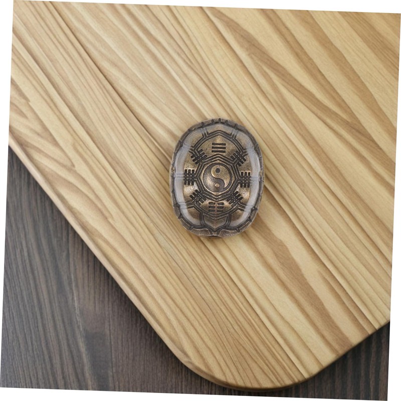 Garneck Turtle Shell Shaking Hexagram Turtle Shell Luck Charm Sculptures