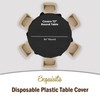Party Solids 6-Pack Premium Plastic Tablecloth 84in. Round Plastic Table