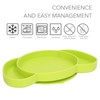 Kids Divided Plates Safe Silicone Foldable Prevent Slipping Toddler Suction