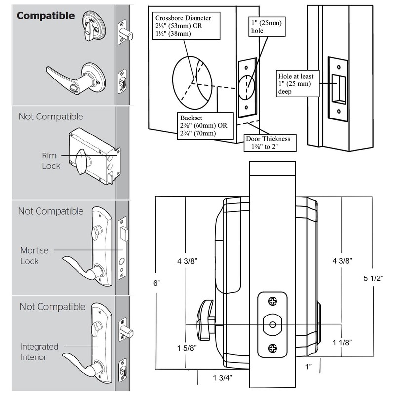 Smart Deadbolt Lock, SCYAN D7 Fingerprint Deadbolt with Touchscreen Keypad,