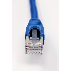 Micro Connectors 100 ft CAT 6A 10G Shielded (STP) Patch Cable/Blue