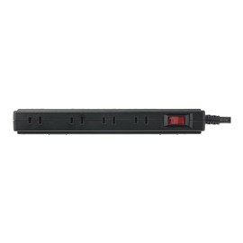BUFFALO BSTAPSDC820BK 2/3 Pin Power Strip 4+ 4 Outlet Type, Lightning Surge Prevention/Intensive Switch, 6.6 ft (2 m), Black