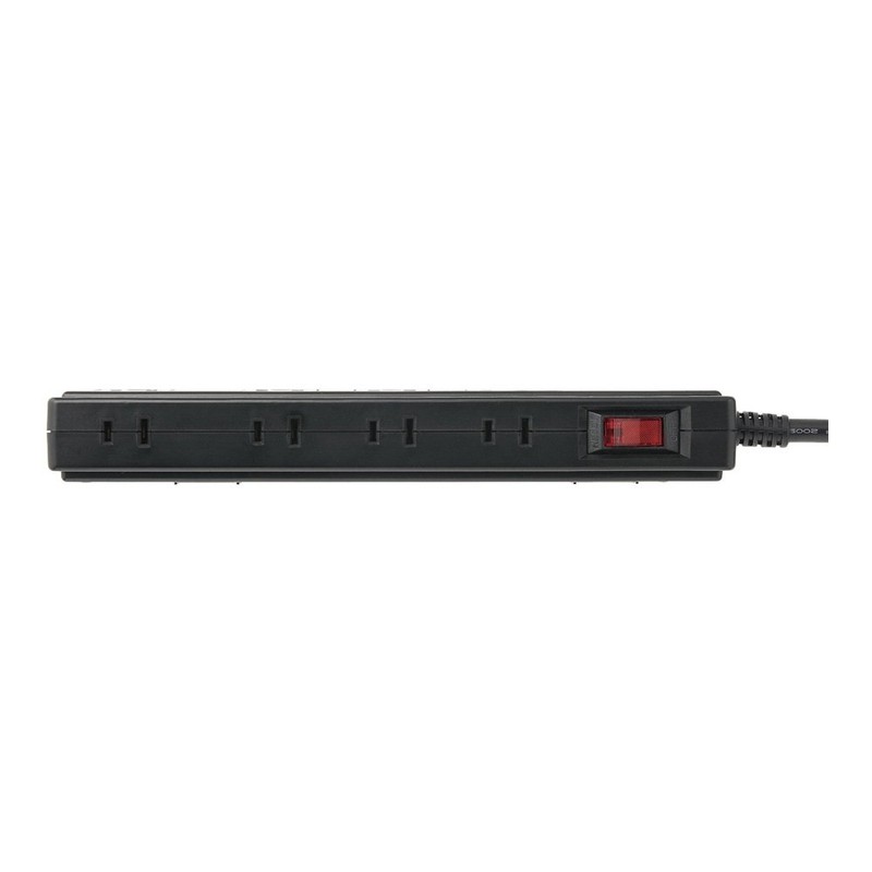 BUFFALO BSTAPSDC820BK 2/3 Pin Power Strip 4+ 4 Outlet Type,