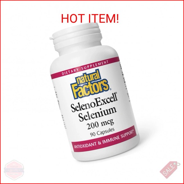 Natural Factors, SelenoExcell Selenium 200mcg, Antioxidant & Immune Support, 90