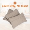 Kidol & Shellder Genuine Leather Pillow Cover 12x20 Modern Solid