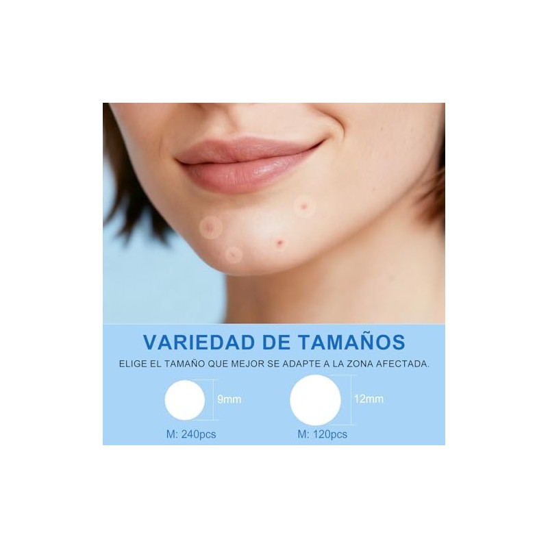 NEARPOW 360 Parches Acné y Espinillas, Pimple Patch Facial Transparente