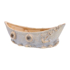 HEALLILY Succulent Planter Ceramic Plant Pot Nautical Boat on Ocean Wave Flower Pot Garden Flowerpot Decorative Bonsai Container Craft for Indoor Outdoor Farmhouse Decor Random Color