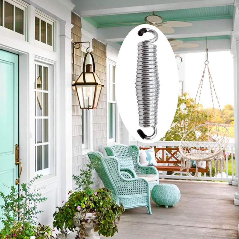 Porch Swing Springs Heavy Duty - 1500Lbs Silver Hammock Chair