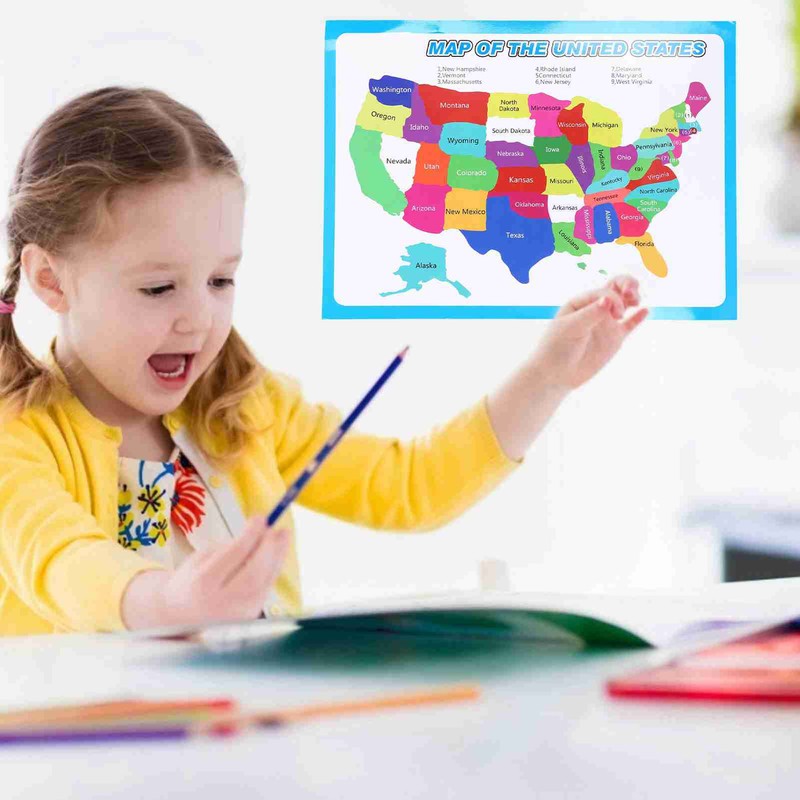 10pcs United States Map Easy to Read USA Ideal Wall