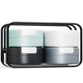 Mrsdry Travel Containers for Toiletries, Magnetic Travel Capsules, TSA Approved Travel Size Containers with Clear Bag Leak-proof Travel Accessories with Multiple Labels for Better Organization