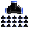 Pack of 15 8 mm OD Pneumatic Plug Connector, 3-Way