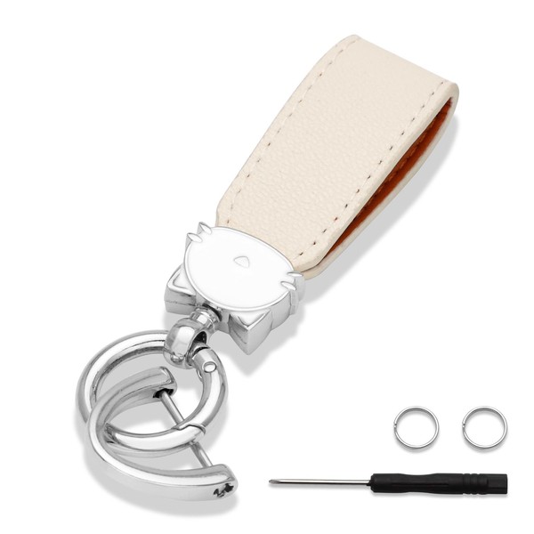 MAZERO Keychain, Cute, Keychain, Key Ring, PU Leather, Lost Prevention,