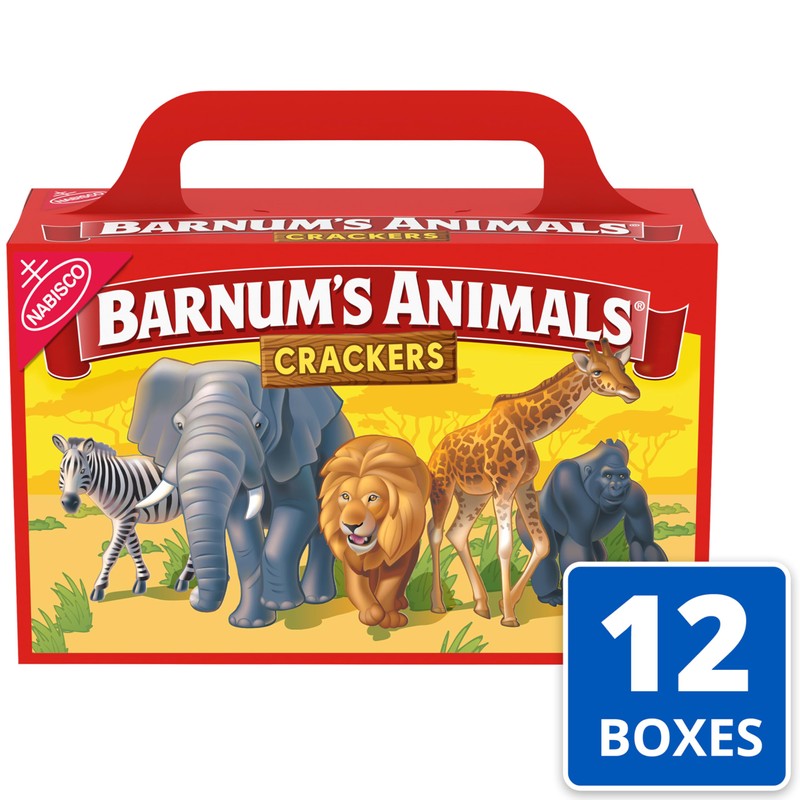 BARNUM'S Original Animal Crackers, Bulk Kids Snacks, 12 - 2.13