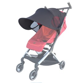 Swanote Parasol para Cochecito de Bebé,Visor solar Para cochecito con Protección UV,Toldo universal para cochecito,Parasol Plegable para Cochecitos(Negro)