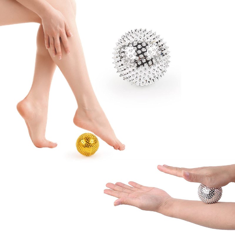 Layhou Pack of 2 Magnetic Acupressure Balls, Hedgehog Ball, Massage
