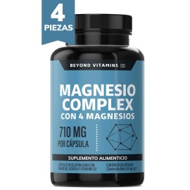 Kit Beyond Vitamins Magnesio Complex Citrato Polvo Glicinato Gluconato Óxido Vitaminas Mujer Hombre Magnesium Cápsulas