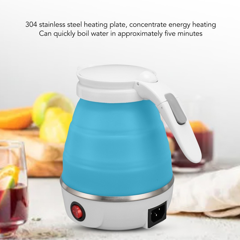 Foldable Electric Kettle Portable 600ml Compact Fast Boiling Hot Water