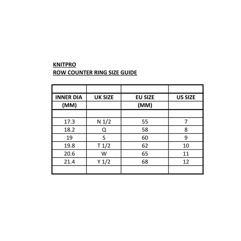 KnitPro KP10865 Row Counter Ring Size 7, Assorted