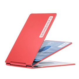 SMF SHIMENGFU Pass Case, Card Case, Metal, Thin, Bi-Fold License Case, Pass Case, Examination Ticket, ID Card, Credentials, Commuter Pass Card, IC Card, red