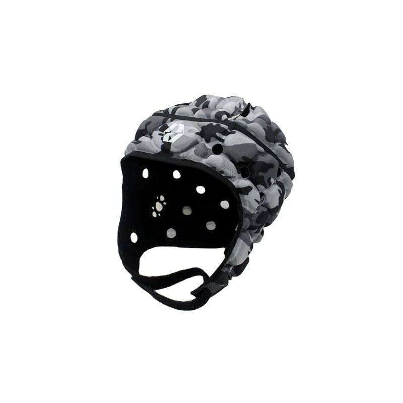 Body Armour Ventilator Head Guard (Camo Black, Medium Boys)