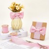 CABODYALS 2 Rolls 19.29M 50mm Pink Crinkled Ribbon Soild Silk