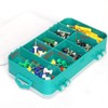 Small Parts Storage Case, 13 Compartments Double Side Tool Organizer,