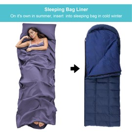 BREENHILL Sleeping Bag Liner, Camping Sheets & Travel Sheet, Hostels & Traveling Adult Sleep Sack for Backpacking, Hotels Lightweight Single & Double Camping Sleeping Bag Liners Purple