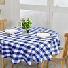 XWZO Checkered 60 Inch Round Tablecloth - Waterproof and Dustproof