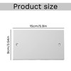 Tabanzhe 1pc Double Blanking Plate Cover 2 Gang Universal White