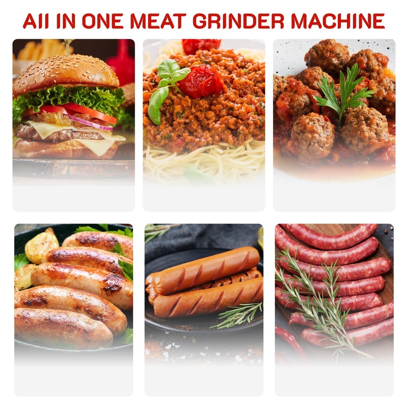 GVODE Meat Grinder & Sausage Stuffer - 2800W Max Power,