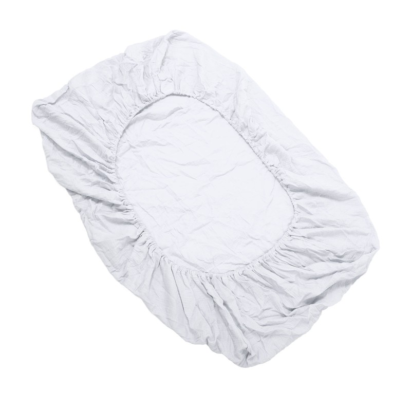 Fitted Crib Sheet Full Cotton Crinkle Fabric Soft Breathable Comfortable