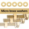 eMagTech 50PCS M1.2 Miniature Brass Washers, Flat Copper Sealing Washers