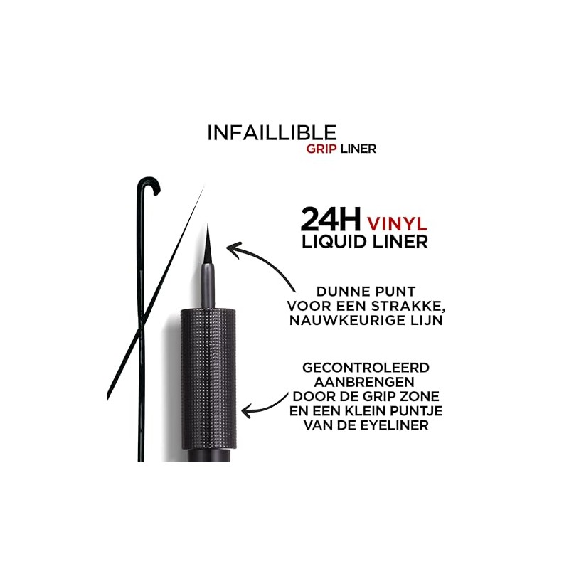 L'Oréal Paris Infallible Grip 24H Vinyl Liquid Liner Black, Liquid