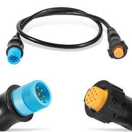 yourour 010-12122-10 Adapter, 8-Pin Transducer to 12-Pin Sounder Adapter Cable XID Compatible with Garmin AIRMAR, ECHOMAP Chrip, ECHOMAP UHD, ECHOMAP Ultra, GPSMAP, Striker Transducer and Fish Finder