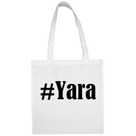 Reifen-Markt Social Network #Yara Hashtag Shopping Bag School Bag Gym Bag 38 x 42 cm in Black White Pink Blue Grey Yellow Red Green Beige, White