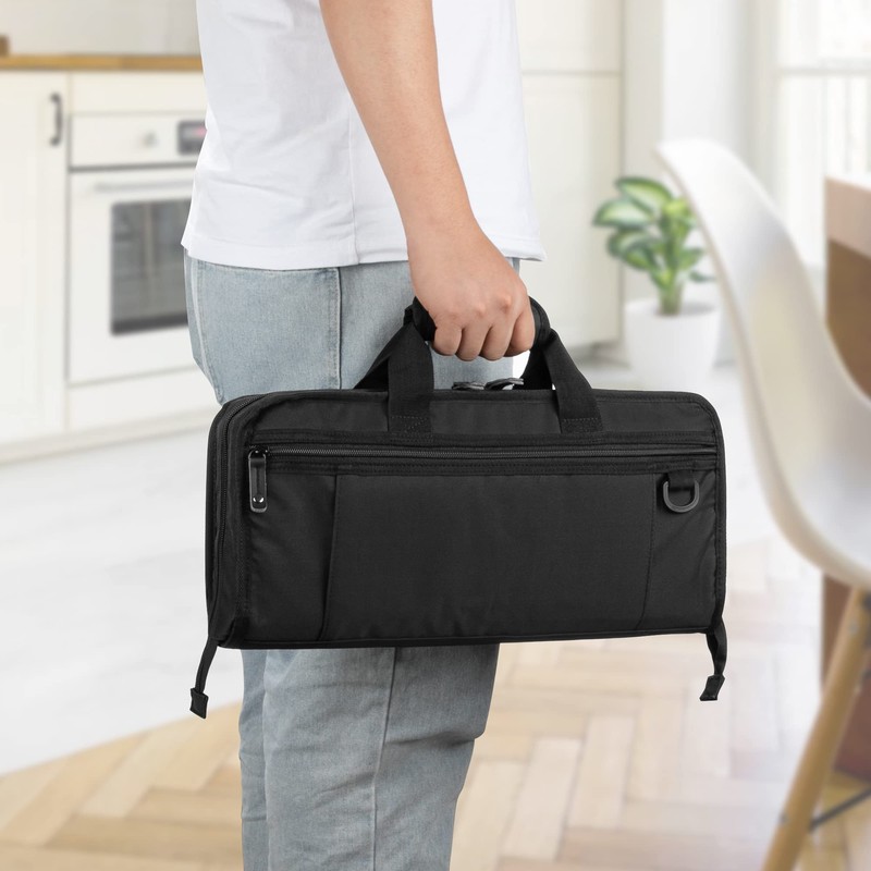 samdew Chef Knife Bag with Lockhole & 17 + 6