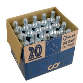 CyclingDeal 20 x 16g Threaded CO2 Cartridges Refills for Bike Bicycle Pump CO2 Inflator Heads - Great Refill for Mountain Or Road Bikes Tires