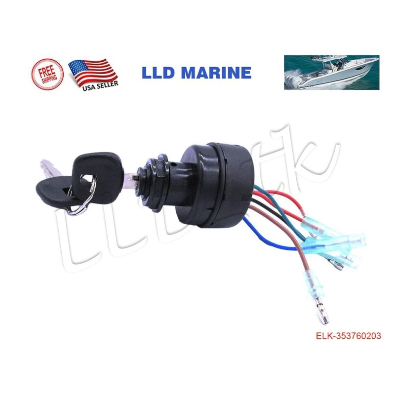 LLD_TK Ignition Key Switch for Tohatsu Nissan Outboard 8 9.8